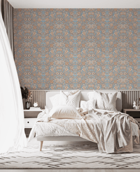 Creative Lab Amsterdam behang Indian Flower Blue wallpaper