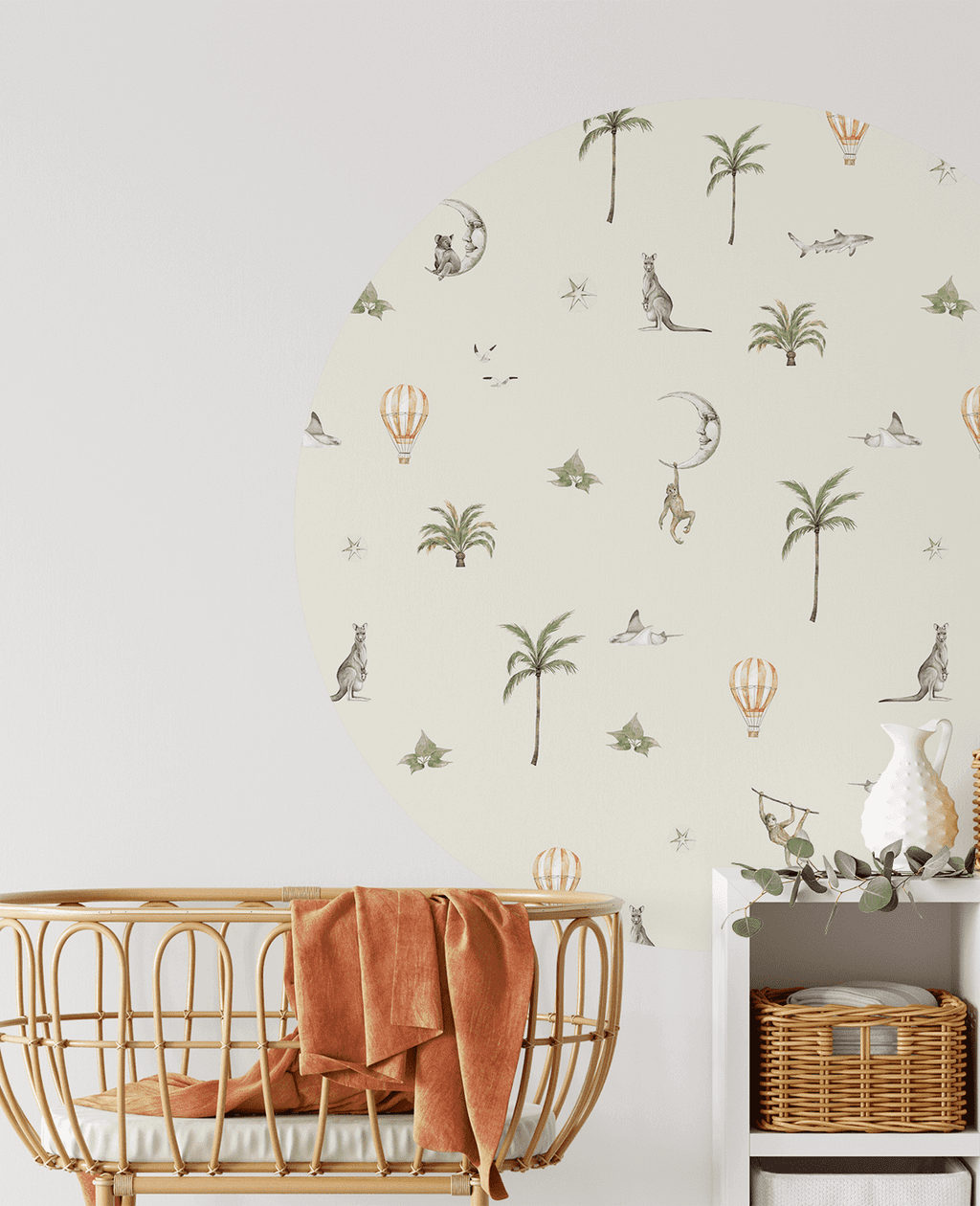 Creative Lab Amsterdam behang cirkel Koo Koo Kangaroo wallpaper circle