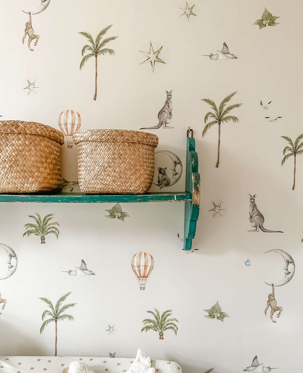 Creative Lab Amsterdam behang Koo Koo Kangaroo wallpaper detail