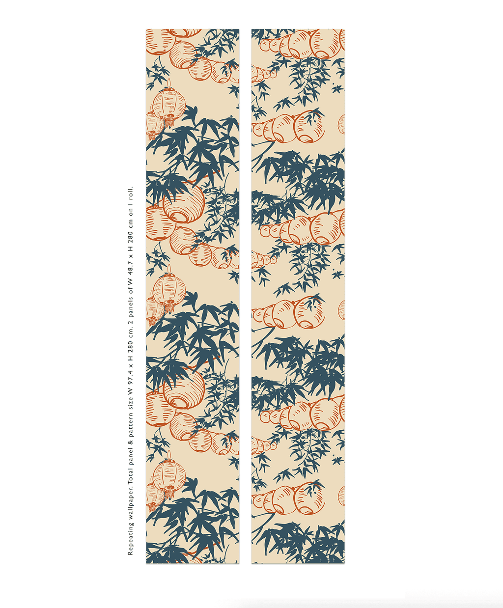 Creative Lab Amsterdam behang Lantern Festival Dark Blue Wallpaper rolls