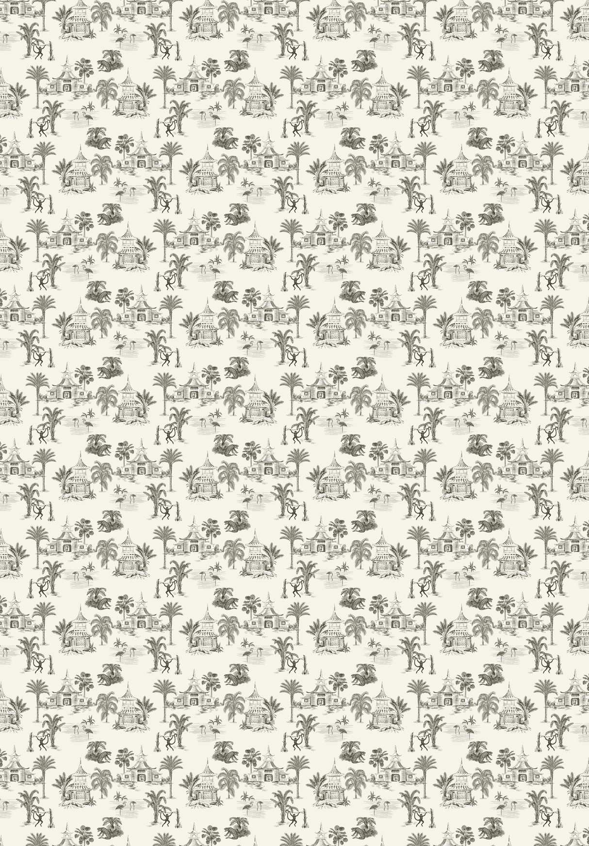 Creative Lab Amsterdam behang Oriental Teahouse Offwhite wallpaper