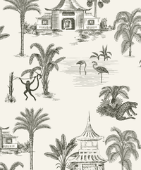 Creative Lab Amsterdam behang Oriental Teahouse Offwhite wallpaper detail