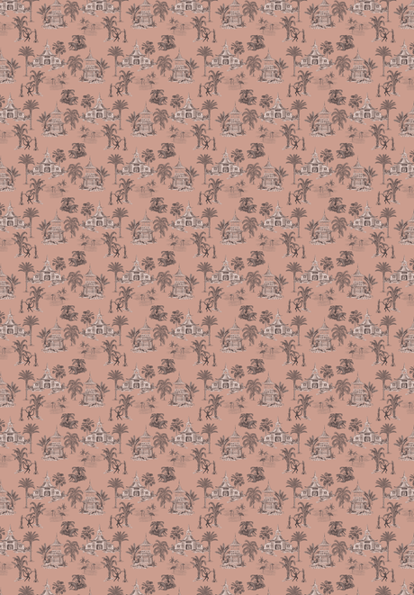 Creative Lab Amsterdam behang Oriental Teahouse Terra Pink wallpaper