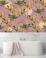 Creative Lab Amsterdam badkamer behang Purple Bananas bathroom Wallpaper