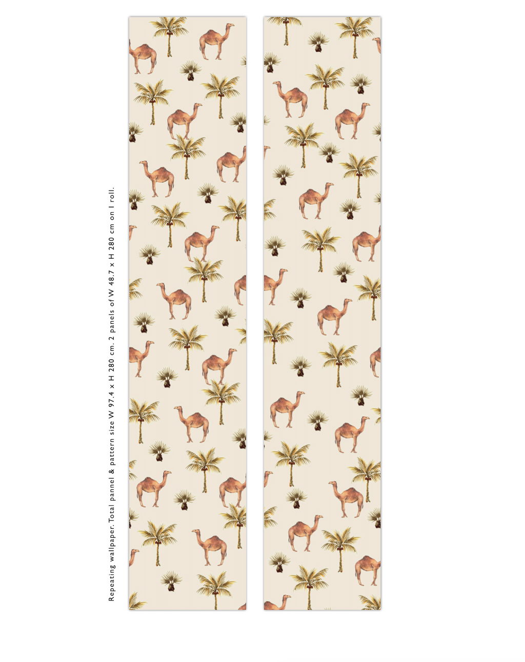 Creative Lab Amsterdam behang Dreamy Dromedary repetitive Wallpaper