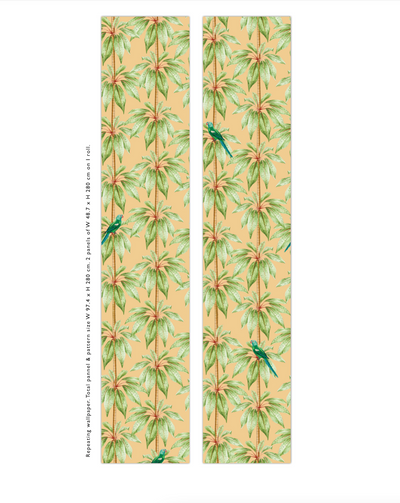 Creative Lab Amsterdam behang rollen Canary Club Orange Wallpaper rolls