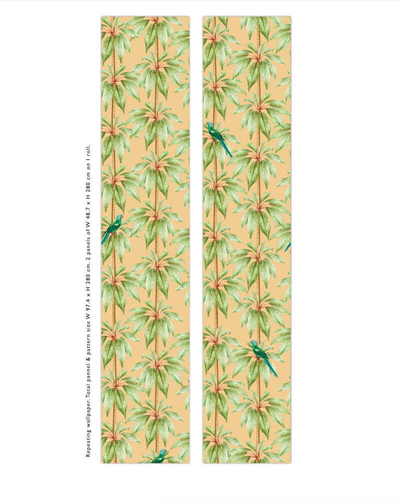 Creative Lab Amsterdam behang rollen Canary Club Orange Wallpaper rolls