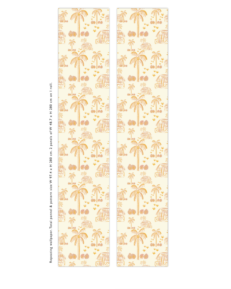 Creative Lab Amsterdam behang Maui Beach Pink Wallpaper rolls