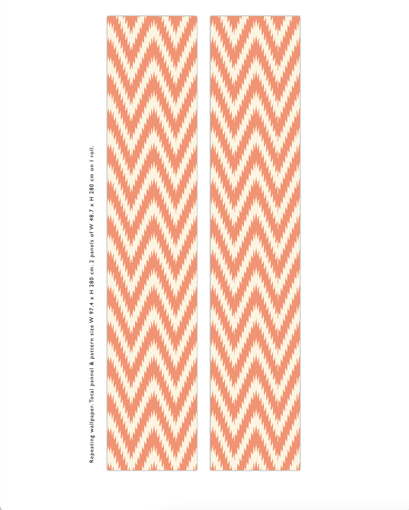 Creative Lab Amsterdam behang Ikat Orange Wallpaper rolls