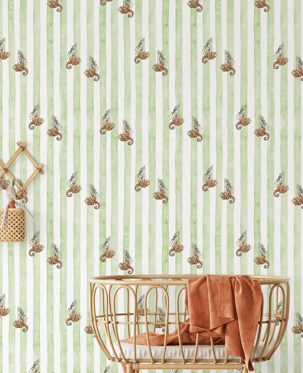 Creative Lab Amsterdam Seahorse Riders Green wallpaper