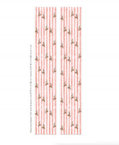 Creative Lab Amsterdam behang Seahorse Riders Red Wallpaper rolls