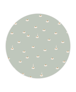 Creative Lab Amsterdam behang cirkel Sweet Camomile Green Light wallpaper circle