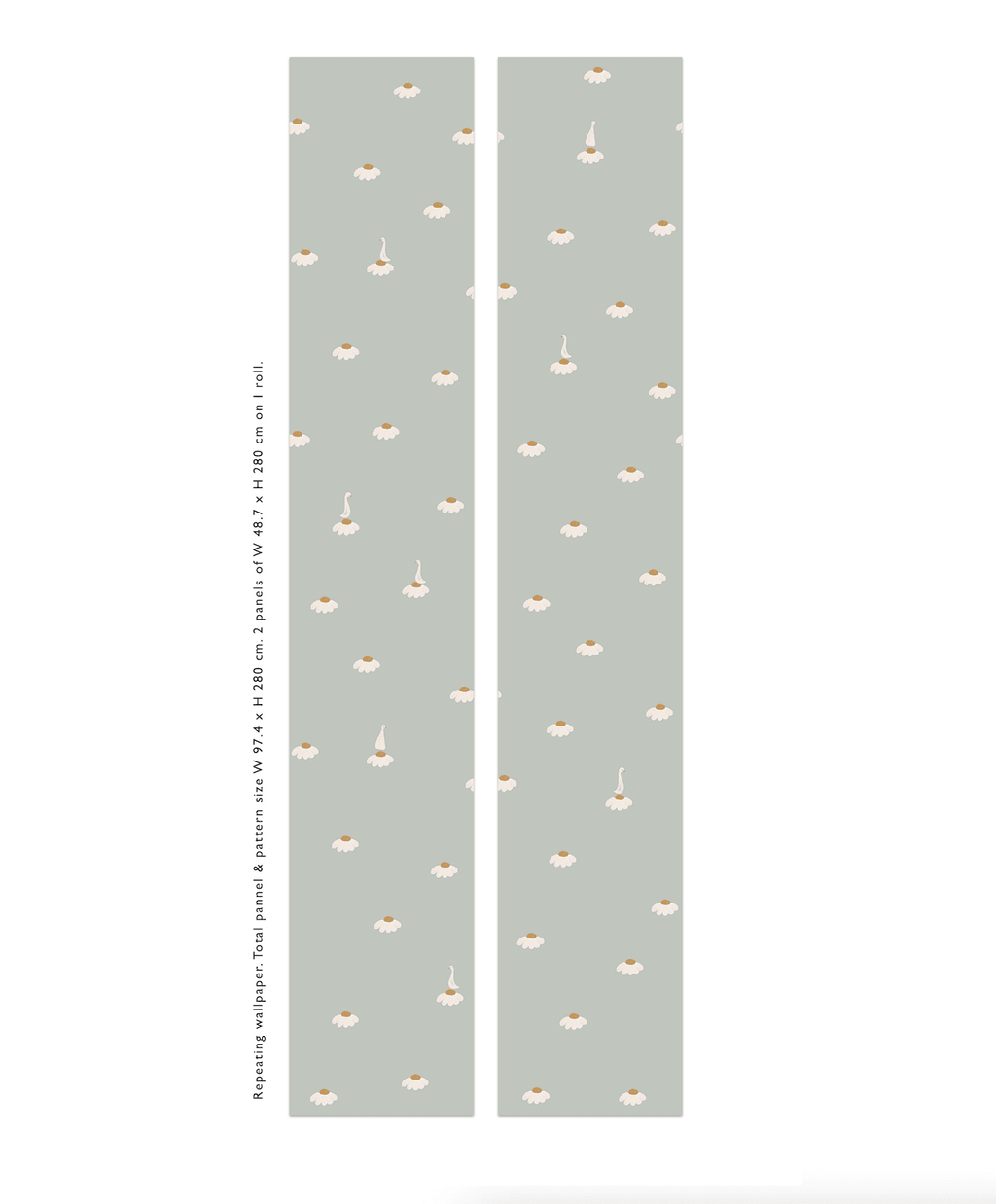 Creative Lab Amsterdam behang Sweet Camomile Green Light wallpaper rolls