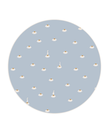 Creative Lab Amsterdam behang cirkel Sweet Camomile Sky Blue Wallpaper circle