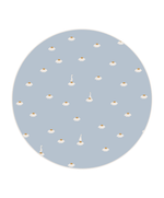 Creative Lab Amsterdam behang cirkel Sweet Camomile Sky Blue Wallpaper circle