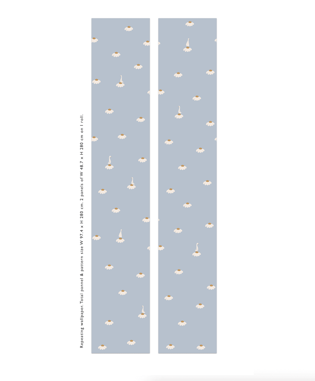 Creative Lab Amsterdam behang Sweet Camomile Sky Blue Wallpaper rolls