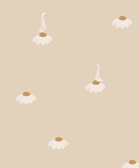 Creative Lab Amsterdam behang Sweet Camomile Soft Almond wallpaper detail
