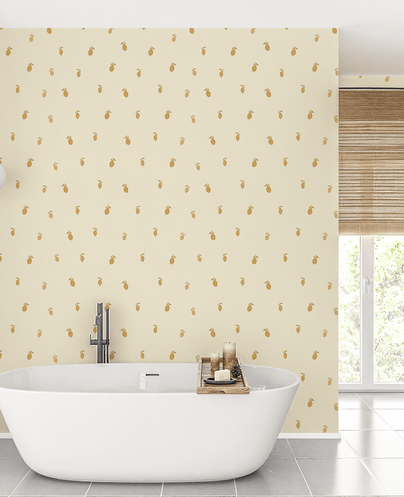 Creative Lab Amsterdam badkamer behang Sweet Lemon bathroom wallpaper