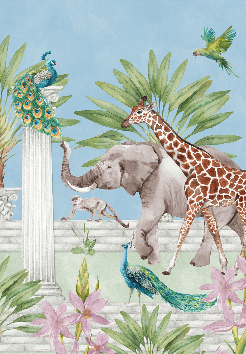 Creative Lab Amsterdam behang The Greek Animal Adventure wallpaper detail