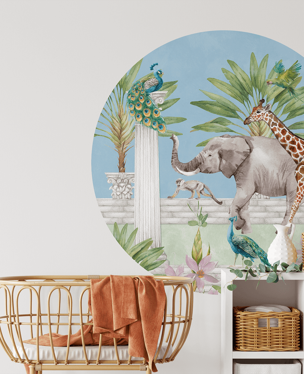 Creative Lab Amsterdam behang cirkel The Greek Animal Adventure wallpaper circle