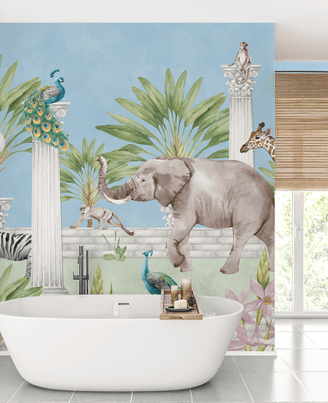 Creative Lab Amsterdam The Greek Animal Adventure bathroom wallpaper