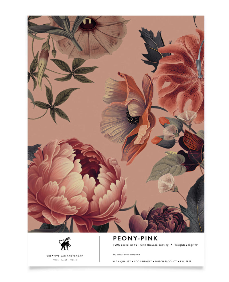 Peony Pink Behang Sample