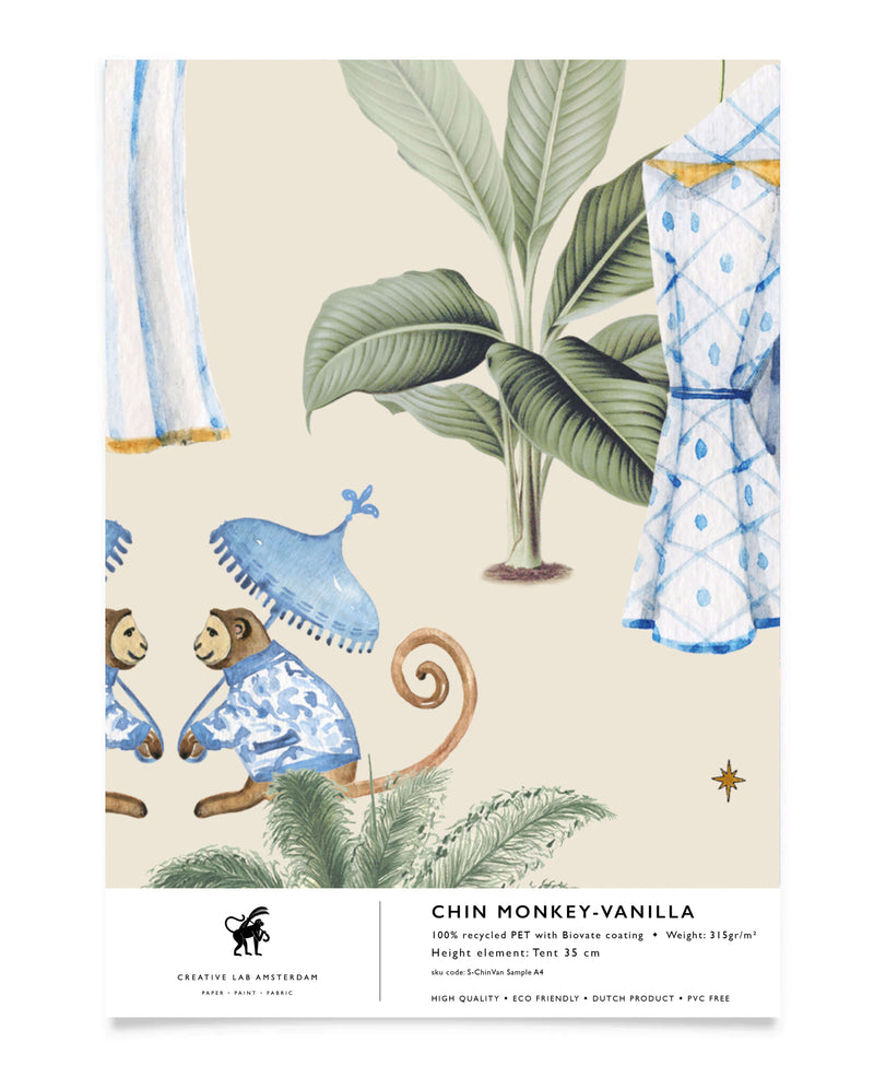 Chin Monkey Vanilla Wallpaper Sample