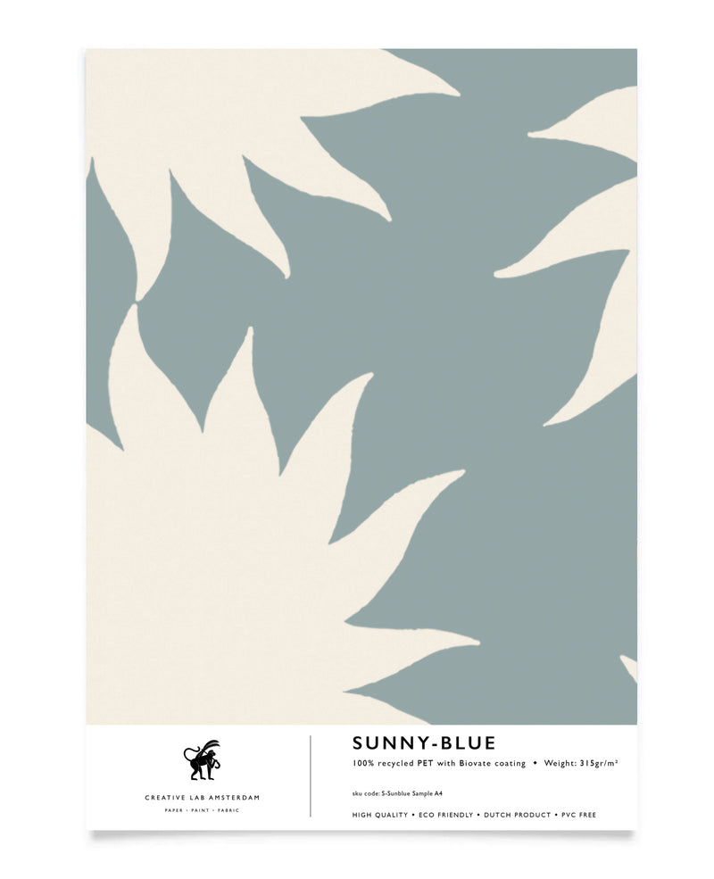 Sunny Blue Behang Sample