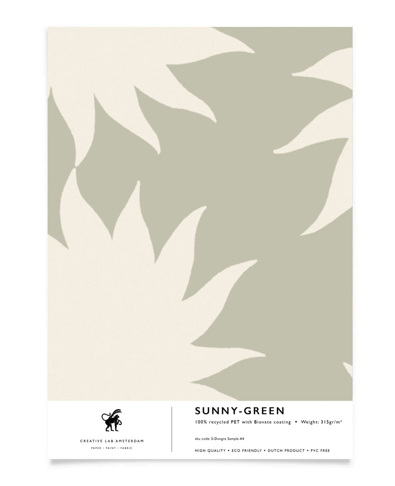 Sunny Green Behang Sample