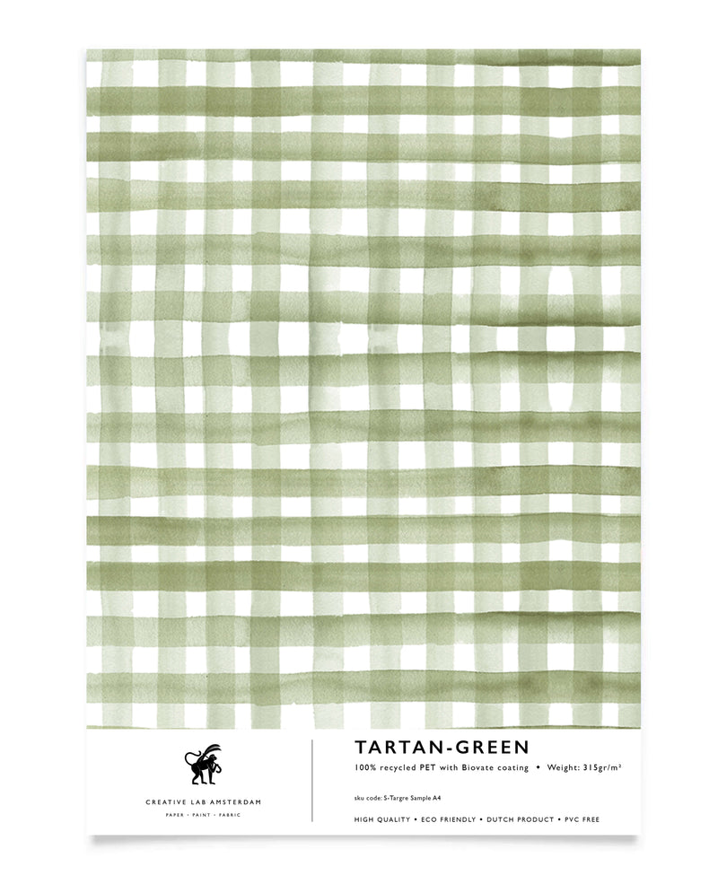 Tartan Green Behang Sample
