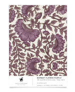 Bombay Flower Purple Behang Sample