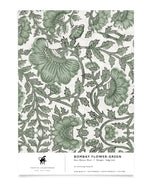 Bombay Flower Green Wallpaper Sample