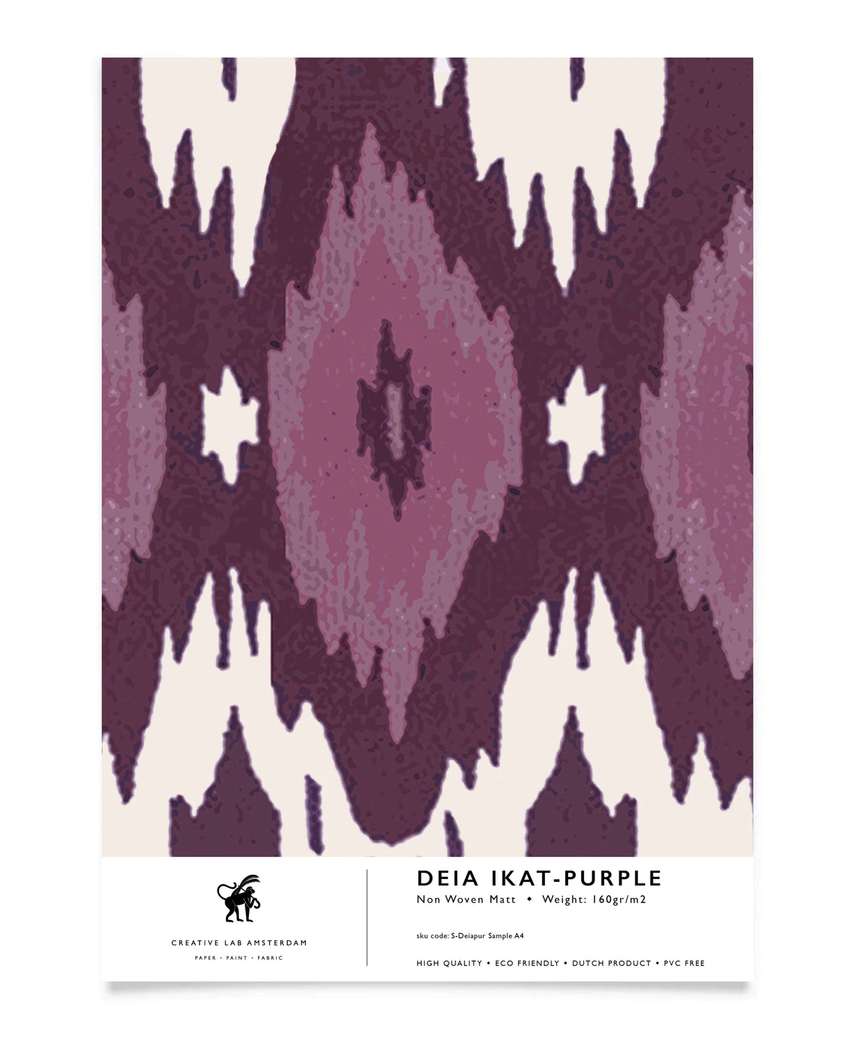 Deia Ikat Lila Tapetenbeispiel