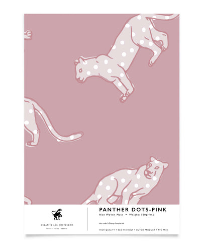 Panther Dots Pink Tapetenbeispiel