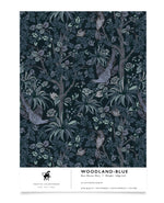 Woodland Blue Wallpaper Sample