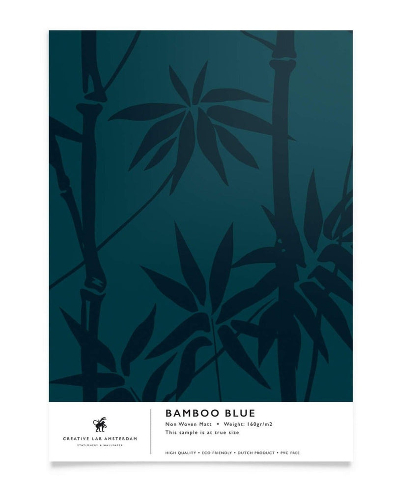Creative Lab Amsterdam behang Bamboo Blue wallpaper sample