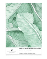 Creative Lab Amsterdam behang Banana Leaves Watercolor Green wallpaper sample