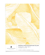 Creative Lab Amsterdam behang Banana Leaves Watercolor Yellow wallpaper sample
