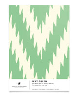 Creative Lab Amsterdam behang Ikat Green Wallpaper Sample