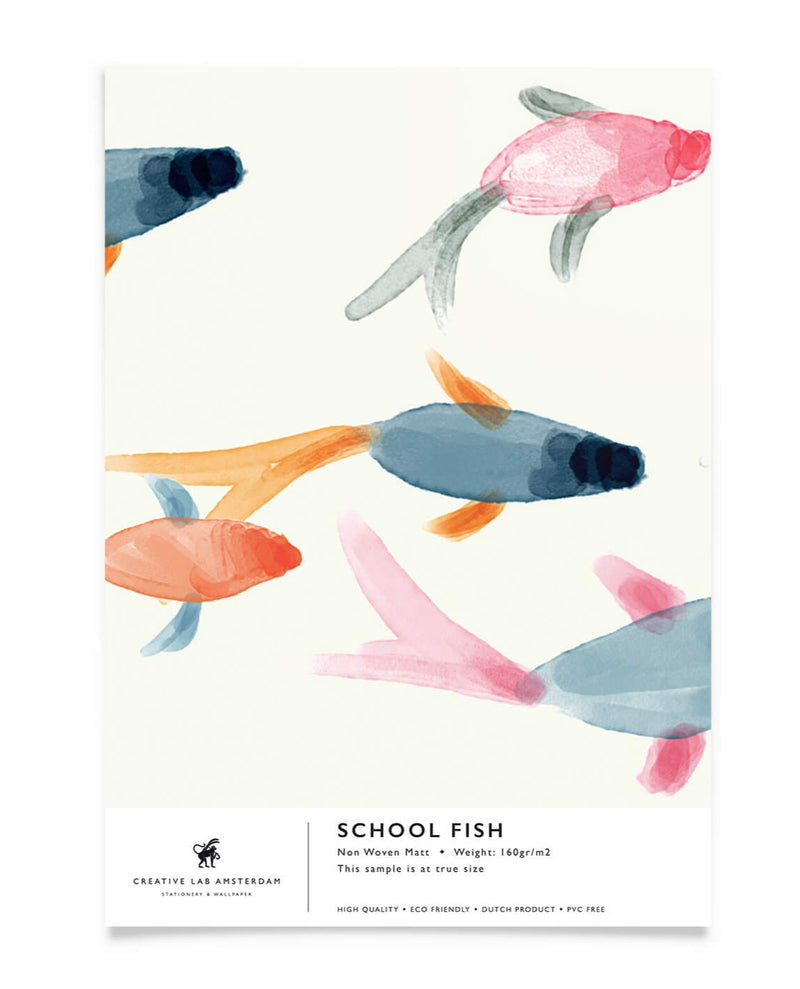 Creative Lab Amsterdam behang School Fish Wallpaper sample