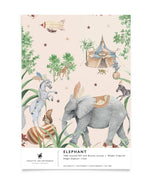 Elephant bathroom wallpaper sample by Creative Lab Amsterdam