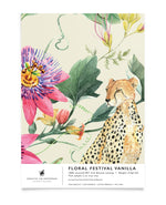 Creative Lab Amsterdam behang Floral Festival Vanilla bathroom wallpaper