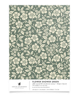Creative Lab Amsterdam behang Flower Shower Green Bathroom wallpaper sample