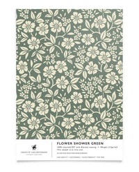 Creative Lab Amsterdam behang Flower Shower Green Bathroom wallpaper sample
