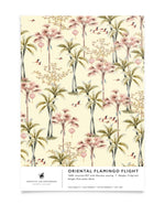 Creative Lab Amsterdam behang Oriental Flamingo Bathroom Wallpaper sample