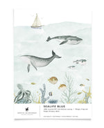 Creative Lab Amsterdam Sealife Blue bathroom Wallpaper sample