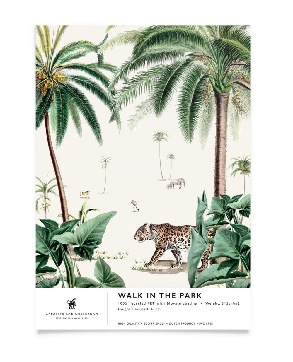 Creative Lab Amsterdam Walk in the Park Bathroom Wallpaper Sample