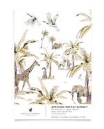 African Safari Sunset wallpaper sample