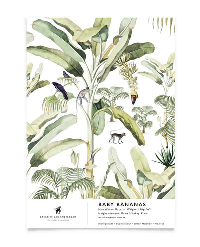 Creative Lab Amsterdam behang Baby bananas Wallpaper sample