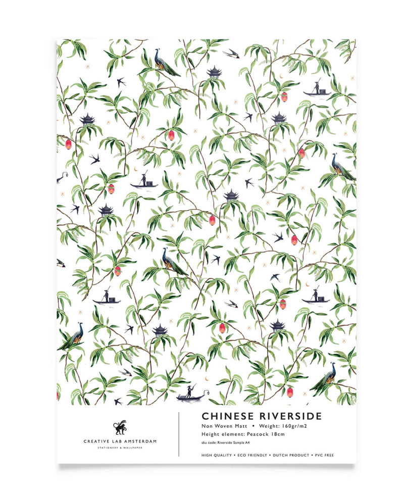 Creative Lab Amsterdam behang Chinese Riverside wallpaper sample
